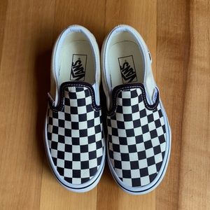 Like new! Vans checkered slip on